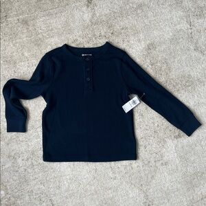Old Navy Dark Blue Kids Long Sleeve Henley